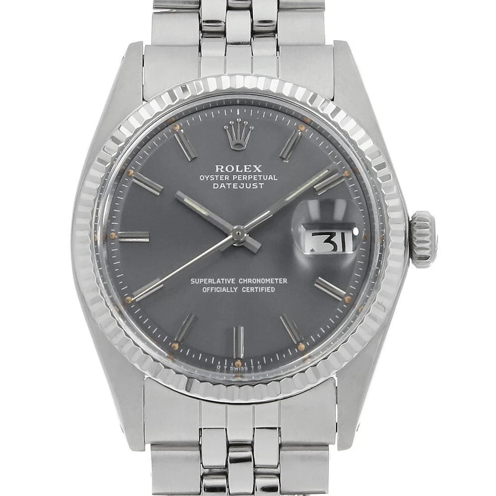 Rolex — ROLEX Datejust 1601 gray Bar All Tritium 34 Number antique mens