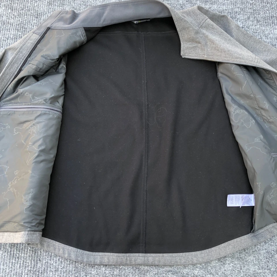 Chaqueta para hombre ExOfficio gris talla grande bolsillos poliéster viaje informal Foto 4 de 4