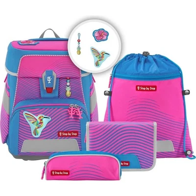 Schulranzen Step by Step SPACE Neon "Kolibri Kaja", Special Edition, 5-teilig