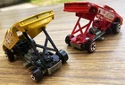 HOT WHEELS Lot of 2 MONGOOSE & SNAKE FROM SUPER TRANSPORTER SET 5 SPOKE REDLINE