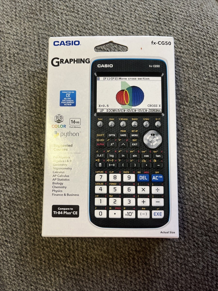 Casio High-Resolution Python 3D Color Graphing Calculator - Black