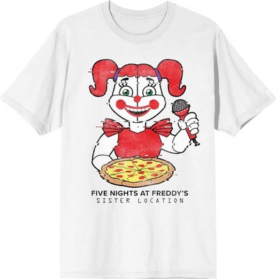 Freddy Fazbear Girls Circus Babys Pizza Adult Short Sleeve Tee
