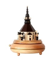 Spieldose Seiffener Kirche 23 Cm Spieluhr Erzgebirge NEU Natur Holz