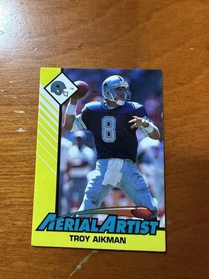 1993 Starting Line Up Card Troy Aikman  Aerial Artist Oddball Cowboys Slu