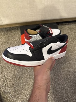 Jordan 1 Low OG White/Black/Varsity Red - Black Toe CZ0970-106 Size 12