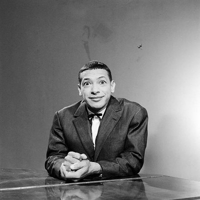 Henri Salvador's portrait during the recording of the program Disc- Old Photo