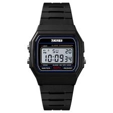 SKMEI Boys Square Watch Digital LED Wristwatch for Students LED Sport Watch