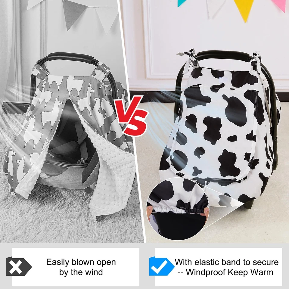 Funda de asiento de coche para bebé, fundas de asiento de coche para bebés bebé asiento de coche infantil toldo con B... Foto 4 de 4