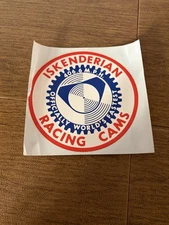 VINTAGE ISKENDERIAN RACING CAMS ORIGINAL  DECAL / STICKER. MINT CONDITION.