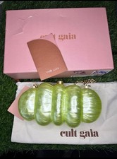 CULT GAIA Puffer Clutch Bag In Green