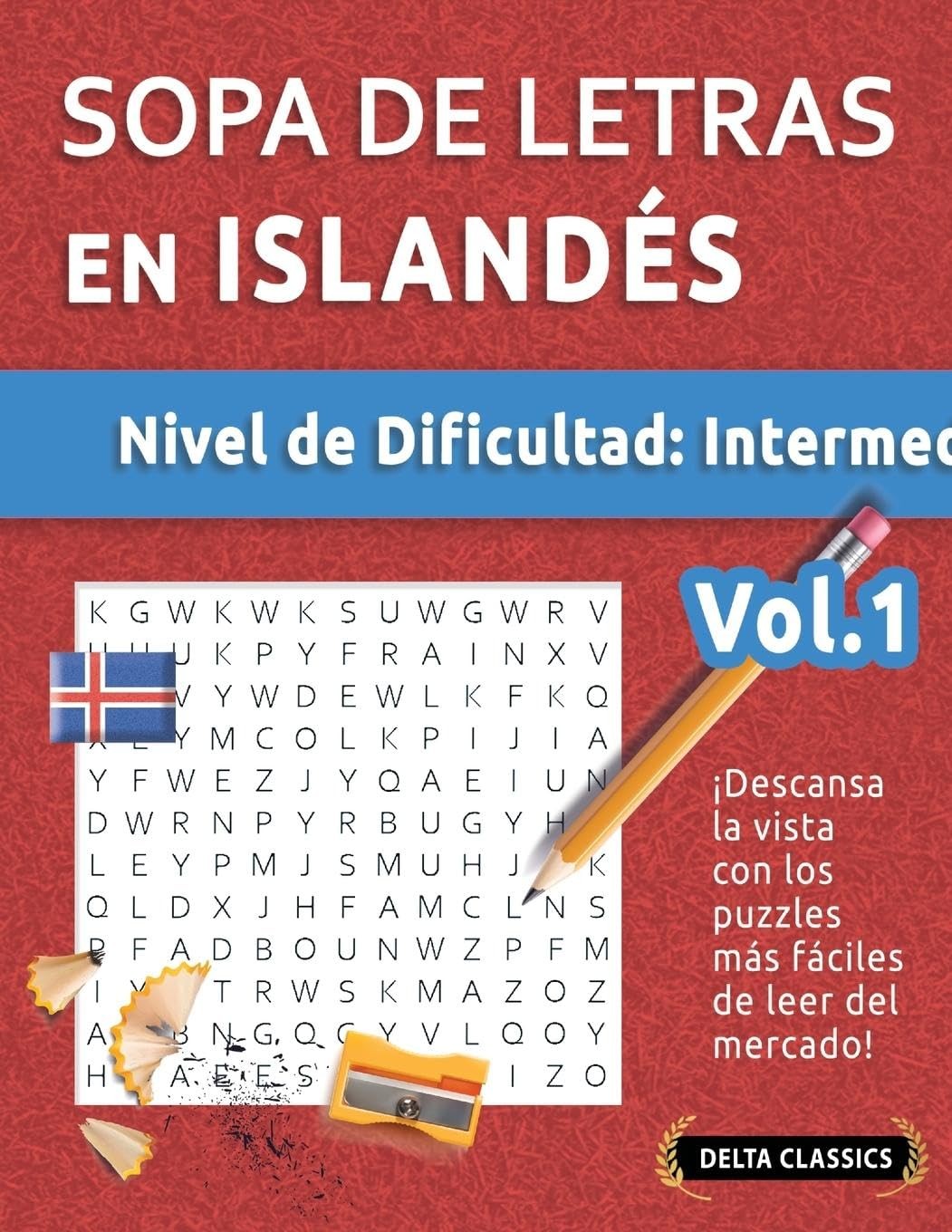 Delta Classics Sopa de Letras En Islandés - Nivel de Dificultad (Tascabile)