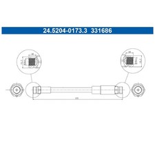 2x Bremsschlauch hinten für Skoda Fabia 4 PJ3 Kamiq NW4 Scala NW1 | 24066233