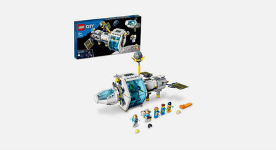Lego 60349 Lunar Space Station, komplett mit OBA, Raumschiff, Raumstation