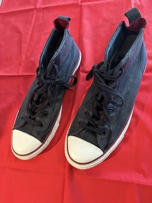 Converse X John Varvatos All Star High Top Black Leather M 8.5 W 10.5  145375 C