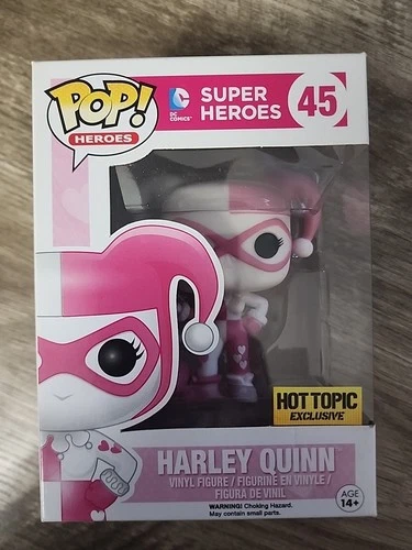Funko Pop! DC Comics Harley Quinn #45 (Pink , White) Hot Topic Exclusive