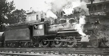 Quebec Central #43 Steam Locomotive 1912 Black & White Photo Print