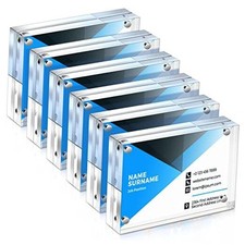 Acrylic Business Card Frame 2.5 x 3.5 inch Clear Double Sided Magnetic Photo 6