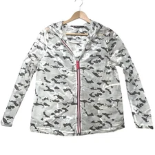 Urban Republic Collection Clear Camouflage Hooded Raincoat Jacket Size Small