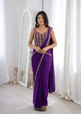 Ready-to-Wear Designer Saree for Adults Bollywood Party and Indian Pakistani Wed