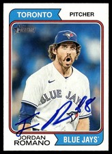 2023 Topps Heritage Baseball Jordan Romano Toronto Blue Jays #544 Signed