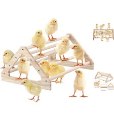 Natural Pine Chicken Perch Jungle Gym - Large Roosting Bar for Happy Chicks