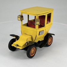 Vintage 1960s Bandai Tin 1910s Friction Car 5" Taxi made in Japan