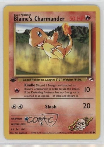 Blaine's Charmander 1st Ed. Pokemon Gym Heroes #61 2000