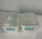 Pyrex Vintage Amish Butterprint 501 And 502 Refrigerator Set Of 6