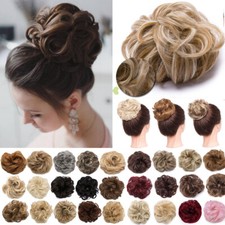 Thick Curly Natural Updo Messy Bun Scrunchie Hair Extensions Ponytail Hairpieces