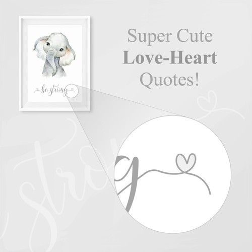 Safari Animal Baby Nursery Posters Prints Children's Bedroom Wall Art Pictures - Picture 2 of 19