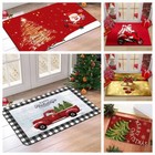 New  Floor Mat Cartoon Santa Claus Holiday Decoration Carpet Entrance Cartoon