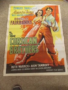 THE-CORSICAN-BROTHERS-1946-DOUGLAS-FAIRBANKS-JR-ORIGINAL-ONE-SHEET-FROM-INDIA