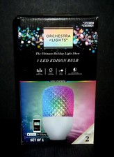 Gemmy Orchestra of Lights Multicolor LED Multi-design Christmas LED Edison Bulb.