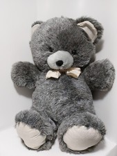 Vintage Dan Dee 20" Teddy Bear Polka Dot Feet Ears Bow Tie - Read