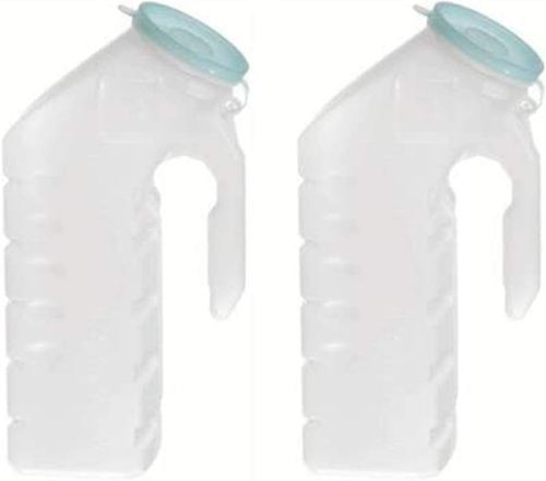 Global Deluxe Male Urinal Incontinence Pee Bottle 32Oz./1000Ml with Cover - Picture 12 of 12