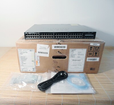 NEW OPEN Cisco WS-C3650-48FS-E Catalyst 3650 48 Port PoE+ 4x1G Ip Services 2xPS