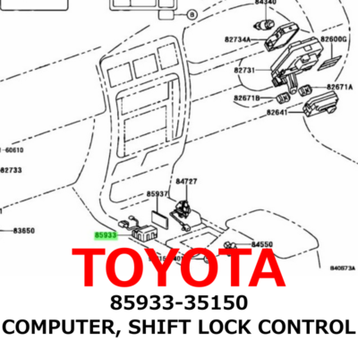 1996-2004 Toyota Genuine 4Runner Tacoma Computer Shift Lock
