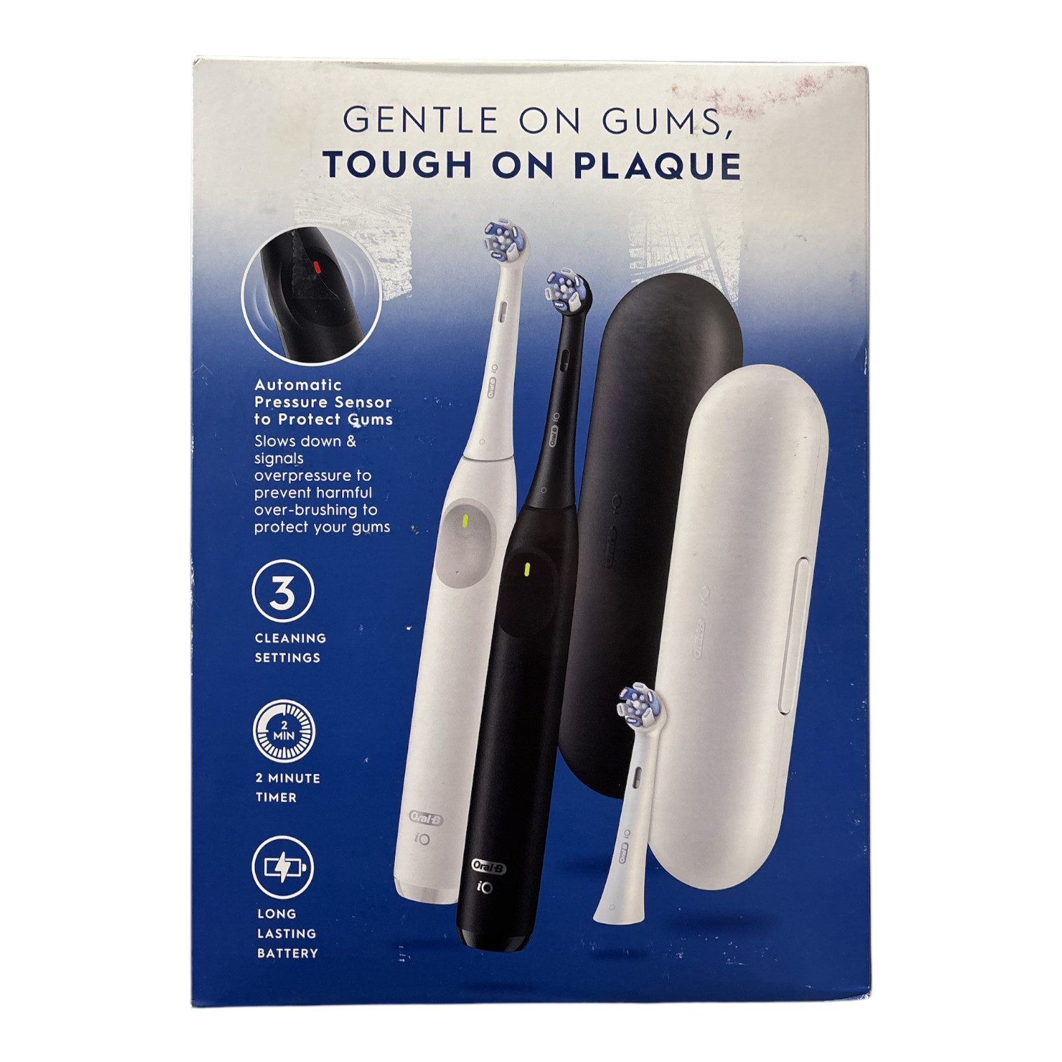 Перезаряжаемая зубная щетка Oral-B iO Series 2 Deep Clean Белая и черная Набор из 2 зубных щеток