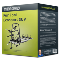 Menabo FahrradträGer Stand Up 3 Schwarz/Silber FüR Ford Ecosport SUV 3 FahrräDer