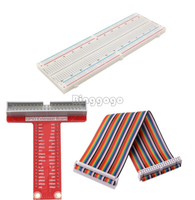 Raspberry Pi 2 B Kits T Type GPIO Extension Board+Breadboard+40Pin Rainbow Cable