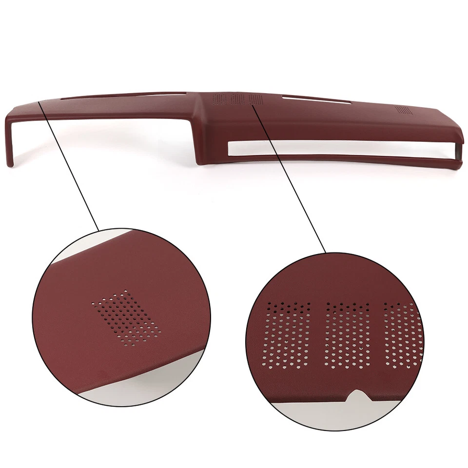 Fit For 1981-91 Chevrolet GMC C/K/R/V Truck PICKUP Dashboard Dash Cover Cap Red Foto 3 de 4