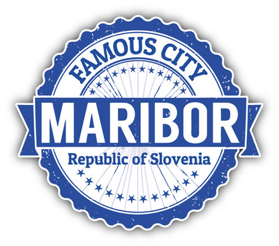 Maribor City Slovenia Grunge Travel Stamp Car Bumper Sticker Decal 5'' x 4''