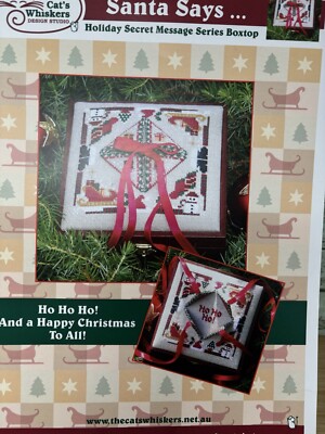 The Cat s Whiskers Santa Says Cross Stitch Leaflet Secret Message Series Boxtop