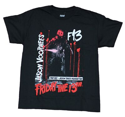 Friday the 13th Adult New T-Shirt Jason Voorhees Blood Drip Take