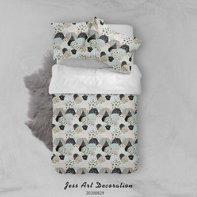 3D Abstract Mountain Pattern Quilt Cover Set Bedding Sets Pillowcases Queen