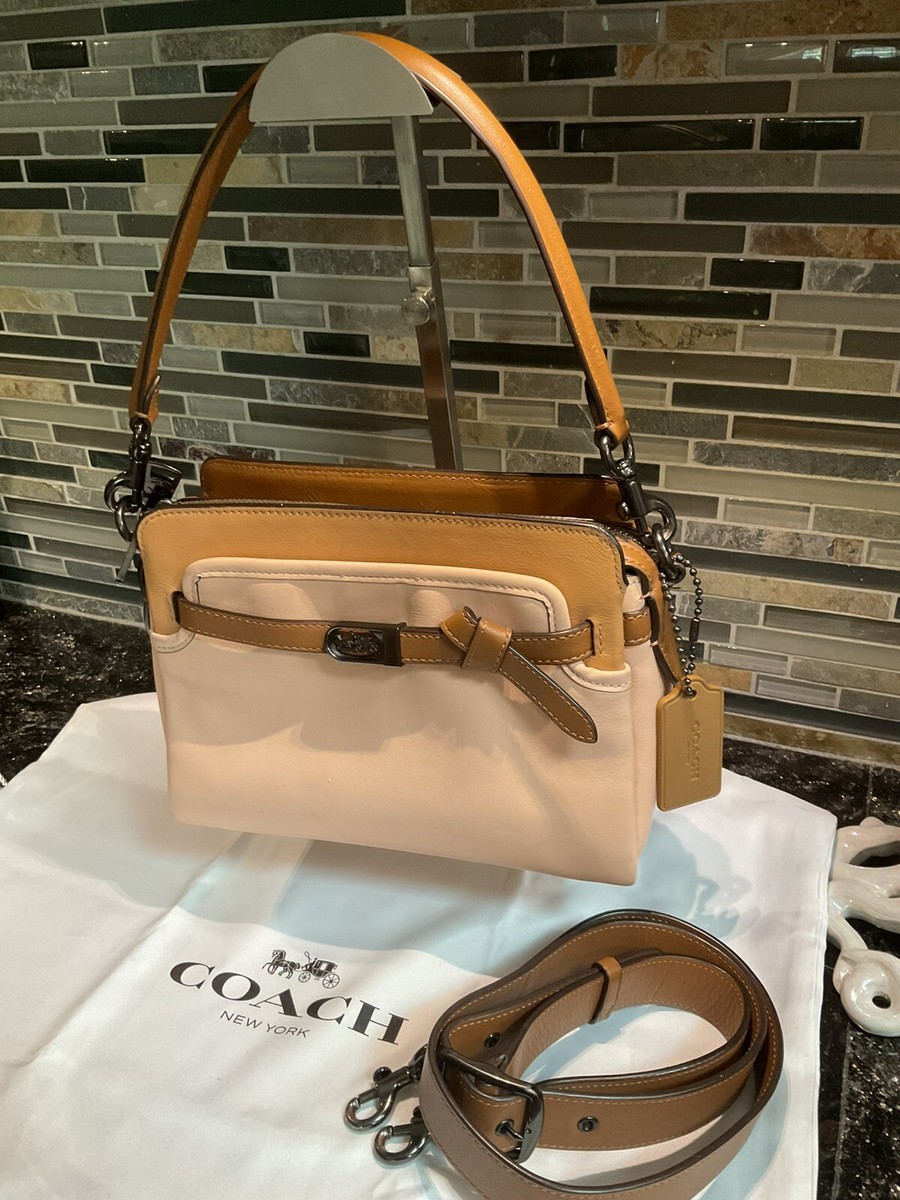 Coach Tate Carryall Glovetanned Leather Bag C2586 Colorblock Blush