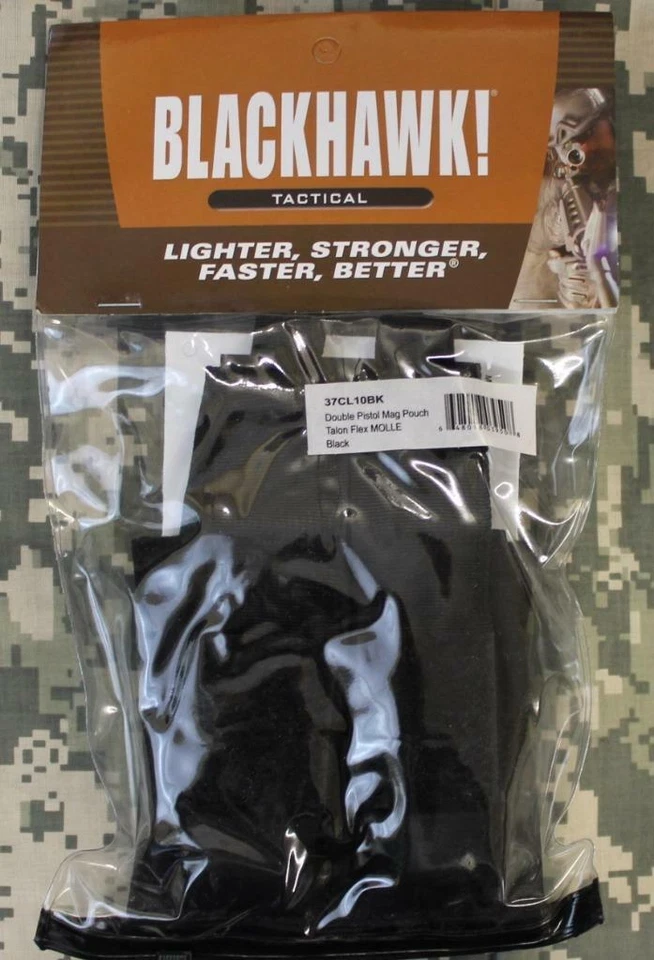 Blackhawk! Tactical Double Pistol Mag Pouch Talon Flex MOLLE Black 37CL10BK NEW - Image 3 of 3