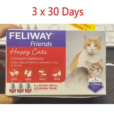 FELIWAY FRIENDS 3x 30 Tage Vorteilspack Calming Pheromone for Pet Cat Katzen