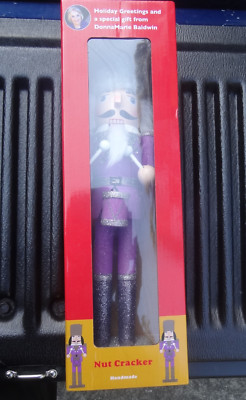 Baldwins Celebrate It 12'' Wooden Purple Nutcracker, 2024