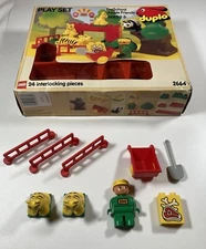LEGO Duplo 2664 Jungle Friends Zoo Set w/ Box & 9 Pieces 1990 READ